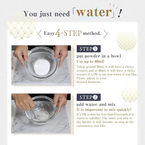 MINOYA WARABIMOCHI Japanese Sweets Wagashi Mochi Made In Japan (3 Packs, Kinako)