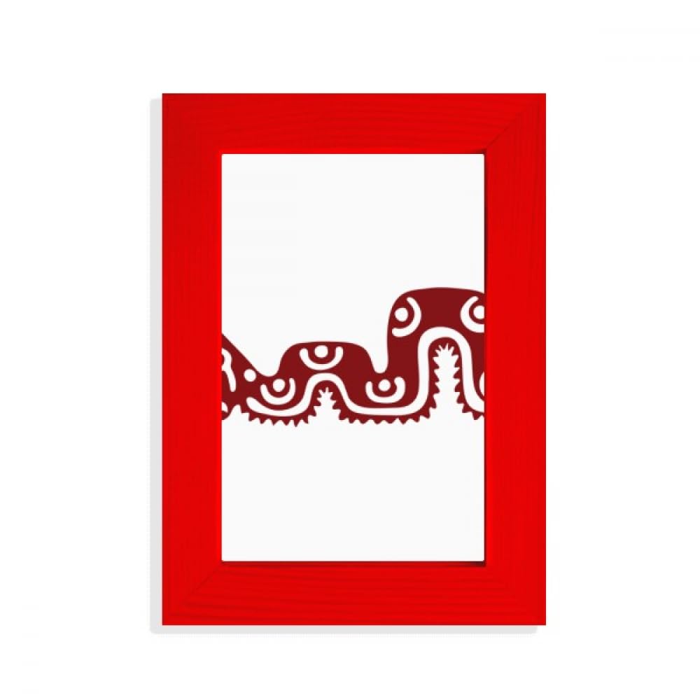 Cadre photo Totems mexicain rouge pour sublimer la décoration ethnique de votre salon