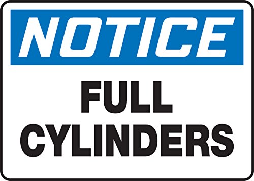 Notice Full Cylinders Accuform MCPG804XT panneau de signalisation bouteilles de gaz pleines 7x10