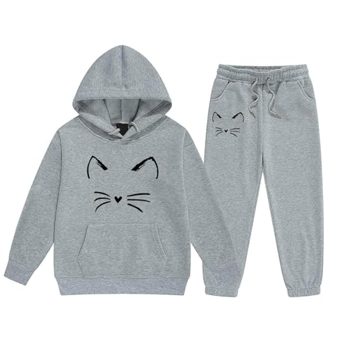 Sweat à capuche enfant chaud gris contre le froid automnal 6-7 ans