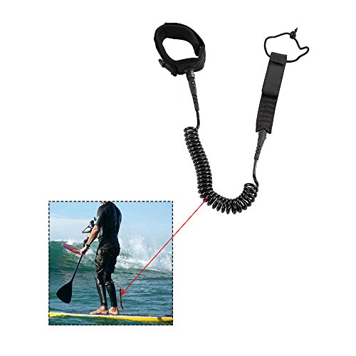 fengny 5,5 milímetros grosso enrolado Leash Cord Bodyboard Bodyboard tornozelo Leash para Paddleboar
