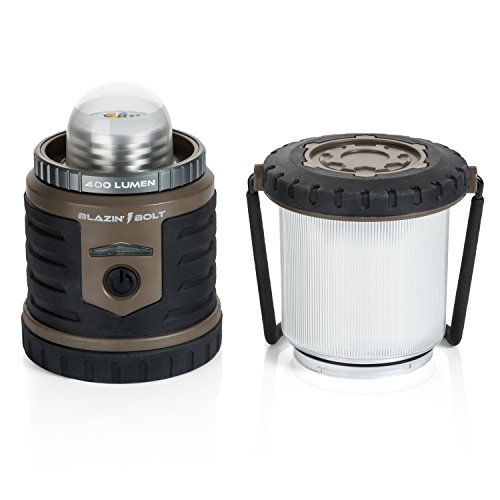 Brightest LED Rechargeable Lantern | Hurricane, Camping, Storm | Power Bank Light | 400 Hour Runtime (400 Lumen, Taupe)
