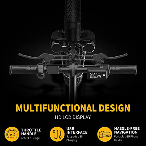 Ebkarocy EBKAROCY2022Y400W Ebikes For Adults, 400W Motor 22Mph Max Speed, 14 Inch Tire, 48V 15Ah Removable Battery For Electric Bike, Multi-Shock Absorption, City Commuter thumb #3