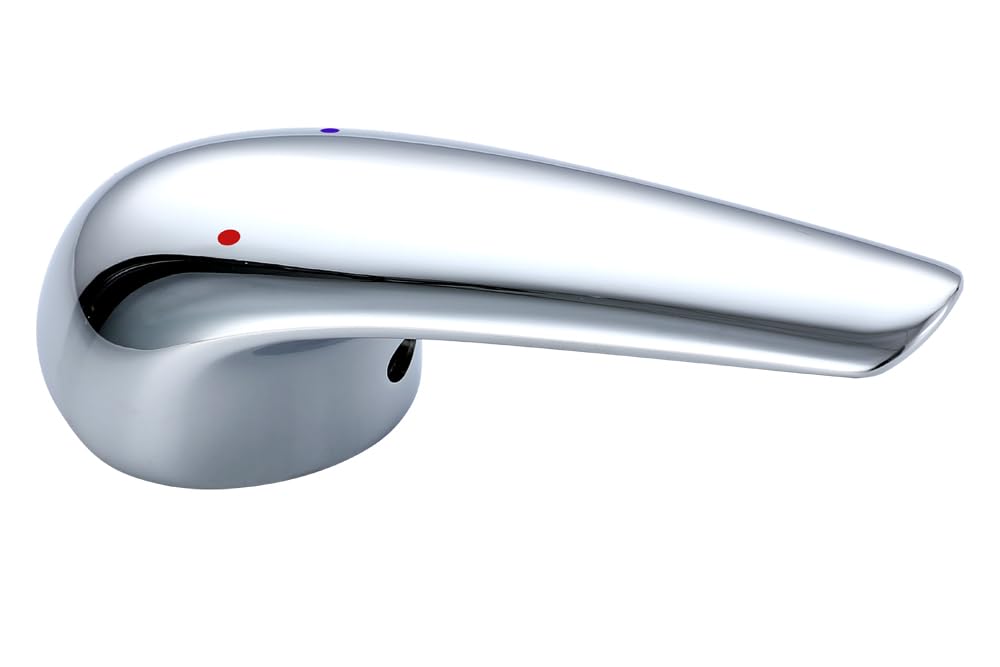 Poignée de robinet haut de gamme chrome poli pour cartouche 35 mm et design de salle de bain