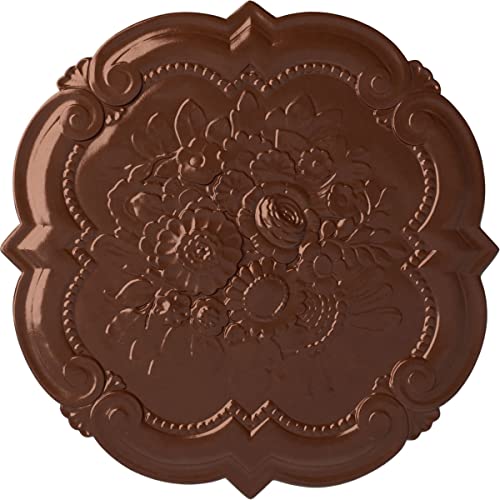 Ekena Millwork Victorian Ceiling Medallion, Copper Penny