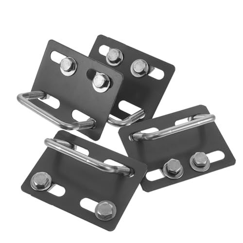 Kit de fixation galerie de toit supports en U acier noir universel