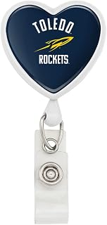 University of Toledo Official Logo Heart Lanyard Retractable Reel Badge ID Card Holder