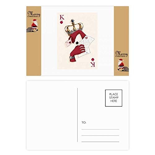 Cartes à jouer Père Noël cœur lot de 20 jeux de table Noël
