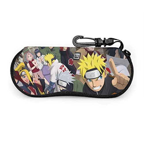 Preisvergleich Produktbild Blauer transparenter Lichteffekt Elektrischer Blitz Tragbare Brillenetui Abriebfeste Brille Schutzhülle Weiche Sonnenbrillentasche mit Karabiner Für Schulbüro-Geschäftsreisen