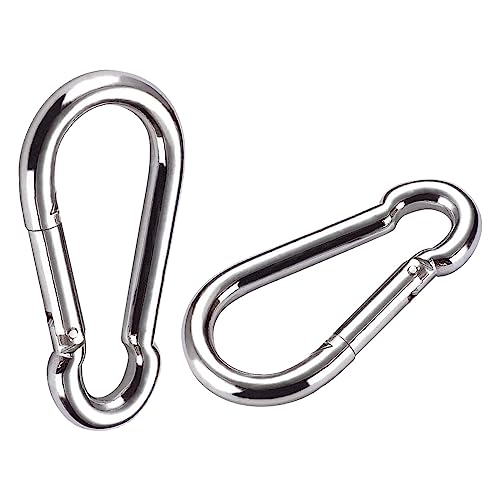 Caidmos Carabiner Clips, 2Pcs 4 Inch Stainless Steel Carabiner Heavy Duty, Large Spring Snap Caribiner, Locking Climbing Carabiners Clips For Gym, Plant Hanging, Outdoor Camping. 770 Lbs. #TOP2