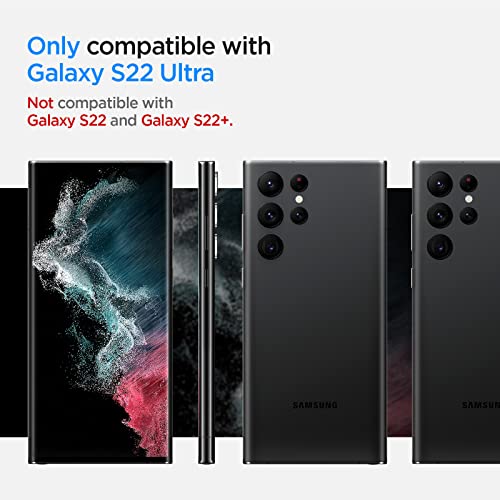 Spigen Camera Lens Screen Protector [Glas.tr Ez Fit Optik Pro] Designed For Galaxy S22 Ultra - Black [2 Pack] #TOP1