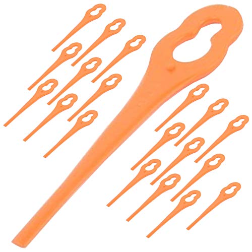 SPARES2GO Cuchillas de Plástico para Lidl para Florabest para Parkside Cortacésped (Paquete de 20)