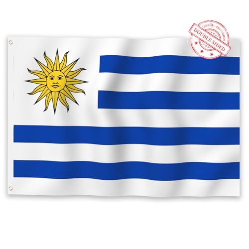 Drapeau Uruguay 180x300cm durable avec œillets métalliques renforcés