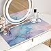 QIYI Large Mouse Pad, PU Leather Desk Mat for Desktop, Waterproof Gaming Desk Pad, Marble Painting Full Desk Accessories Keyboard Mousepad, Home & Office Décor 31.5