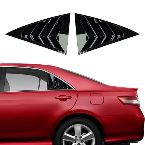 XYHGM for Toyota Camry 2006 2007 2008 2009 2010 2011 Window Louvers Front Side Racing Style ABS Window Louvers Air Vent Scoop Shades Cover Blinds Trim Exterior Accessories 2PCS(Bright Pitch Black) by XYHGM - Used condition - US$25.14