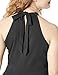 OUGES Women's 2026 Summer Black Halter Neck Sleeveless Tie Back Swing A-Line Sundress Cocktail Dress(Black,XL)