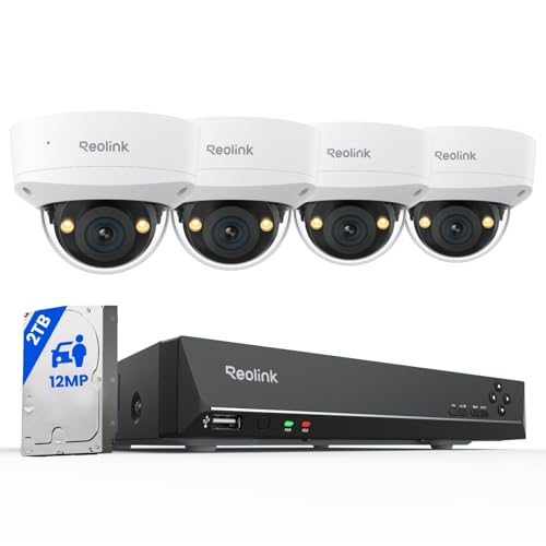 REOLINK 12MP PoE Security Camera System with 2TB HDD RLK8-1200V4