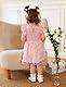 PATPAT Baby Mädchen Tüllkleid mit Kurze Ärmel, Tutu Kleid Kleinkind Mädchen, Perfekt als Blumenmädchen Kleid oder Geburtstags, Freizeit, Partys, Bankett und Urlaub, Kurzarm Prinzessin Kleid