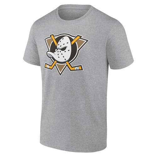 Image of NHL Anaheim Ducks Value Primary Grapic Logo T-Shirt Grey, gray, L