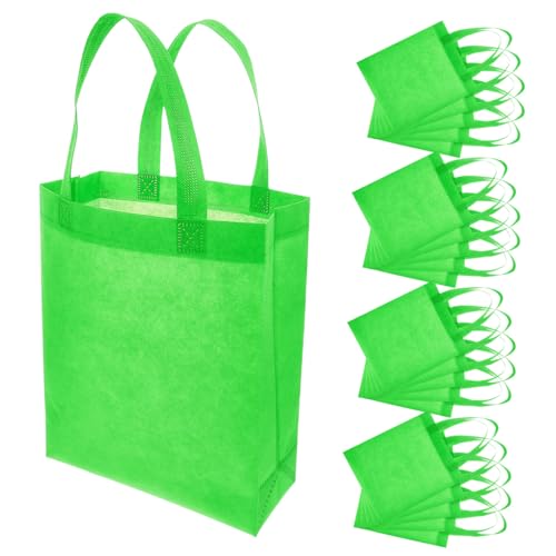 iplusmile 30 Piezas Bolso de Mano no Tejido Bolsas no Tejidas Grandes Bolsas de Compras Reutilizables producir Bolsas Reutilizables Lavables Bolsa de Lona pequeña Tela no Tejida Verde
