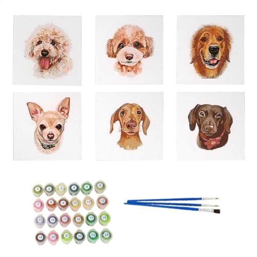 Peinture par chiffres pour adultes kit de peinture à l'huile chien