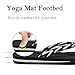 Qzize Women’s Flip Flops with Yoga Mat, Comfortable Lightweight Thong Sandals for Beach & Summer Black and White Size 9