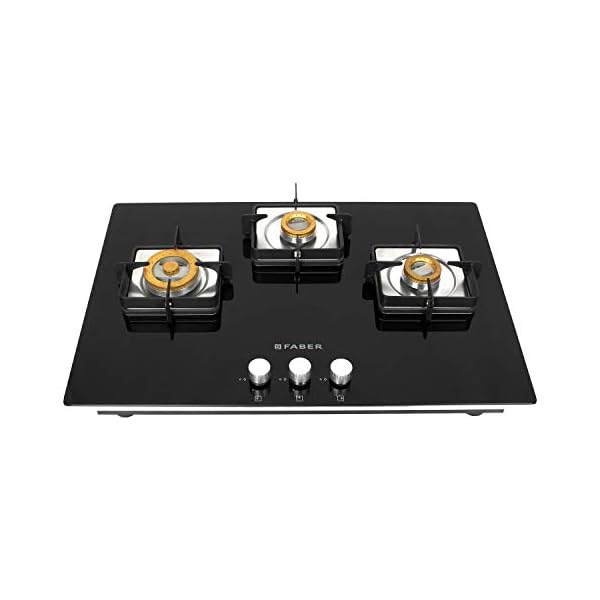 Faber 75 cm Hob, 3 Burner, Auto Ignition (HOB HTG 753 CRS BR CI) Black