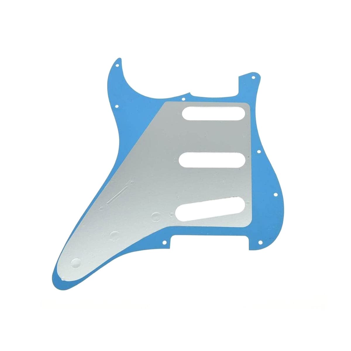 Dopro 11 Hole Strat SSS Pickguard ST Back Plate Trem Cover for USA/Mexican FD Strat Silver Mirror - Image 2