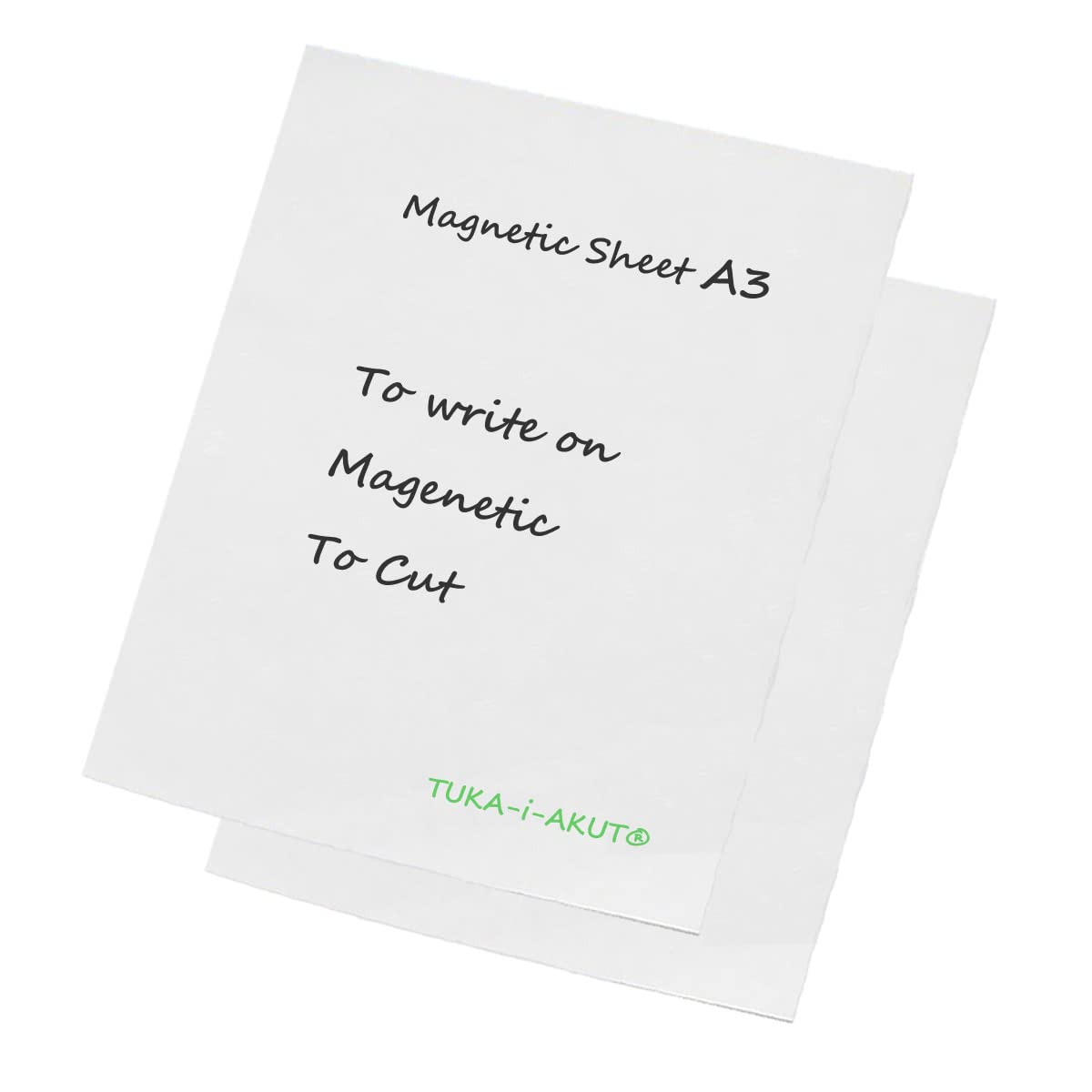 TUKA 6x A3 Feuille Magnétique pour la Découpe, Inscriptibles et Effaçable, Film Aimant Flexible Plaque magnétique, pour Tableau Blanc, Étiquette Magnétique, Affiche, Lot de 6 en Blanc, TKD9041