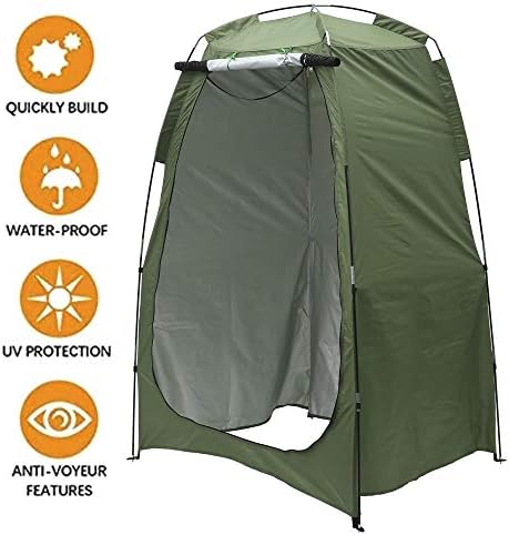 Pop Up Privacy Tent Portable Camping Pop up Changing Tents Camping Toilet Tent Beach Changing Shelter Canopy with Carrying Bag for Camping, Beach & Hiking, Spacious Toilet & Bathroom Shelter