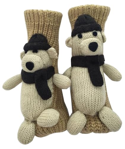 Image of Women's Non-slip Household Floor Socks Knit Casual Animals Slippers Socks Christmas Stockings Decor
