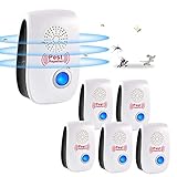 RUTIDA Repelente Ultrasónico de Plagas, 6 Pack Electrónico Repelente Mosquitos Control de Plagas, Repelente Ultrasónico Ratas para Anti Mosquitos, Moscas, Ratones, Cucarachas, Arañas, Roedores…