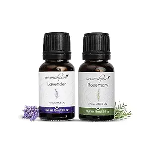 Aromahpure Fragrance Oil |30 ml|Pack of 2| Lavender, Rosemary Aroma Oil for Home Fragrance|Best for Aromatherapy|Helps in concentration & meditation|Used in Diffusers, Candles, Air Fresheners, Soaps.