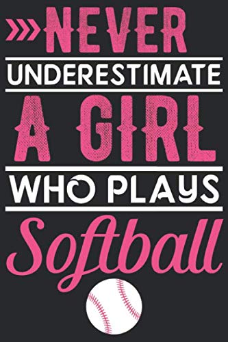 Never underestimate a girl who plays Softball: Awesome line Journal Notebook for Softball Playing girls, Best & funny gift for Softball Playing Girls.