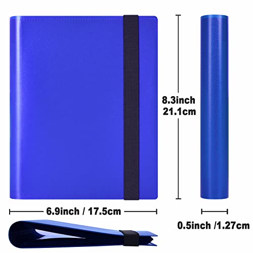 1Pc 4-Pocket Card Binder With Sleeves, Blue Trading Card Holder, Fits 160 Cards, Side Loading Pocket Baseball Card Binder, Card Collector Album Folder For Tcg, Trading Cards, Sports Cards #TOP1