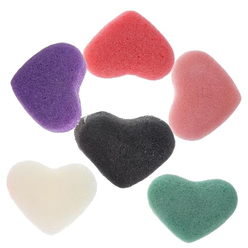 Éponges exfoliantes de cœur visage pour le soin sous la douche