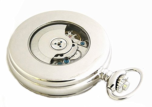 Desperado 530W 33 Jewel Automatic Pocket Watch With Power Reserve Indicator -Chrome #TOP2