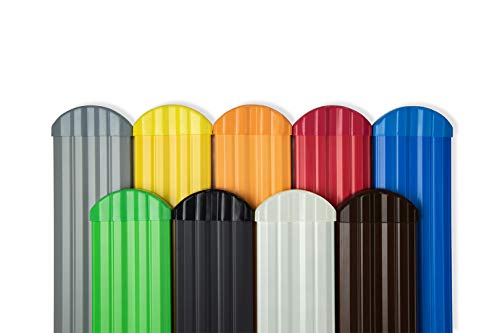 Zaunkappe rund PZKR-09 | passend zu PZL-Zaunlatten | widerstandsfähiges Hart-PVC | Kunststoffzaun | Balkonbretter | pflegeleicht | Nussbraun | Hexim