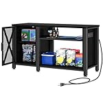 DWVO 55-75 Gallon Aquarium Stand with Power Outlets, Cabinet for Fish Tank Accessories Storage - Heavy Duty Metal Fish Tank Stand Suitable for Turtle Tank, Reptile Terrarium, 860LBS Capacity, Black - Image 3