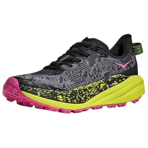 HOKA Womens Speedgoat 6, Black/Neon Hoka Citrus, 7 UK - Image 6