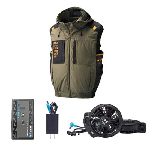 [�A�^�b�N�x�[�X] �󒲃E�F�A �`�^���t�[�h�x�X�g��24V�o�b�e���[�ƃt���b�g�t�@���Z�b�g 7700+RD9691NJ+RD9620PH S�`5L �T���G�X �󒲕��_��(�x�[�W�� LL)