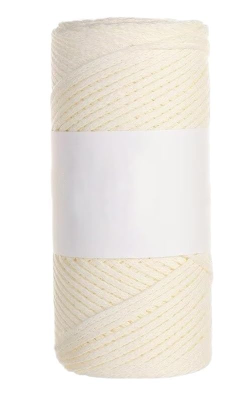 Fil coton creux 2mm tricot crochet cordon pour sac macramé et loisirs créatifs 150m