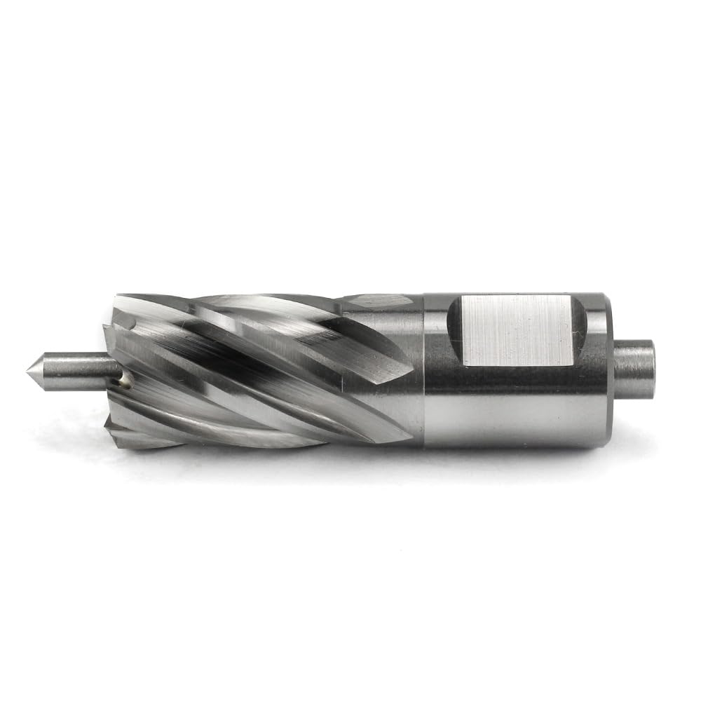 Annular Cutter JESTUOUS 3/4 Inch Cutting Diameter 3/4 Weldon Shank 1 Cutting Depth with Pilot Pin Slugger Bits HSS Kit for Magnetic Drill Press,1 Piece