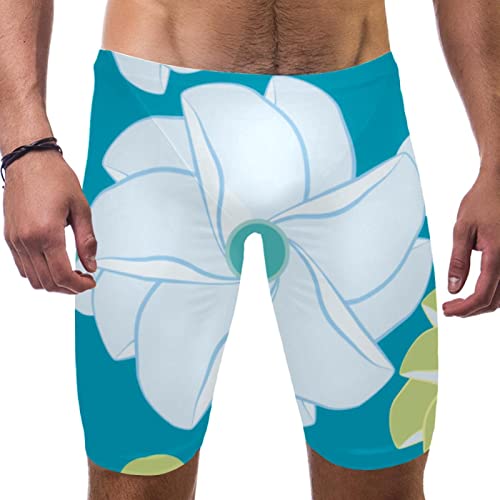 Maillot de bain long homme vert et fleuri taille S pour l'été