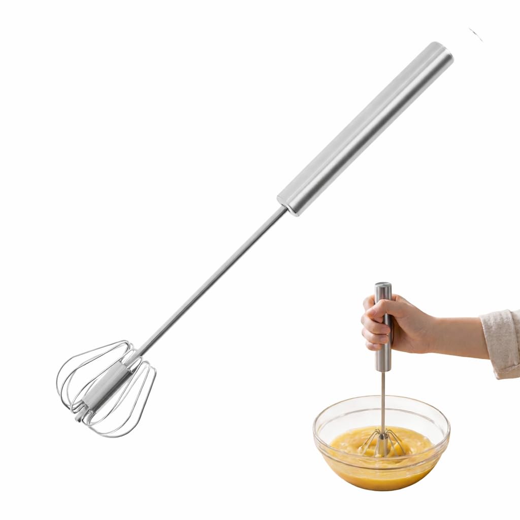 Premier Housewares Press And Spin Matte Finish Whisk - 30Cm