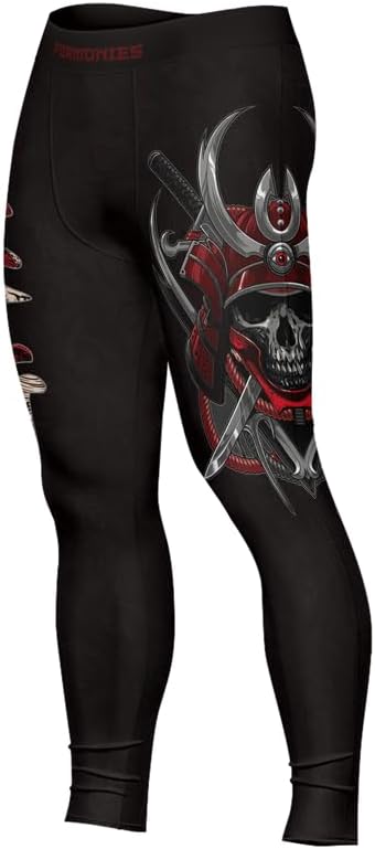 Samurai Men's MMA Spats Leggings Tights Jiu Jitsu BJJ No Gi Compression Leggings for Men