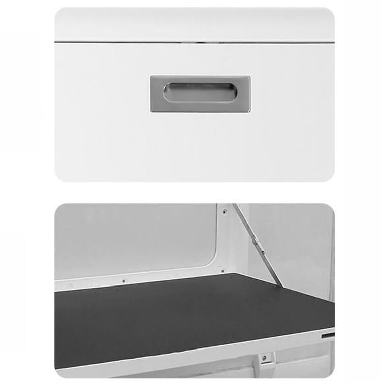 Table pliante pour camping-car en alliage d'aluminium blanc anti-vibrations - 6