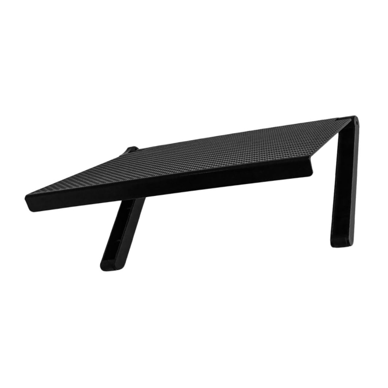 Étagère à écran noire plastique ABS support rangement ordinateur TV structure stable