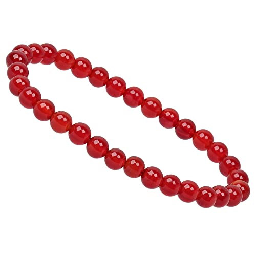 ELEDORO PowerBead Armband mit Edelstein Perlen 6mm Achat rot Cover