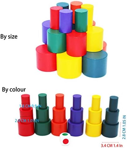 TOWO Wooden Stacking Blocks Balancing Game for Children - Moon Equilibrium Game- Sorting Toys for 3 Years Old- Math Montessori Educational Stocking Fillers Stuffers for Preschool Kids